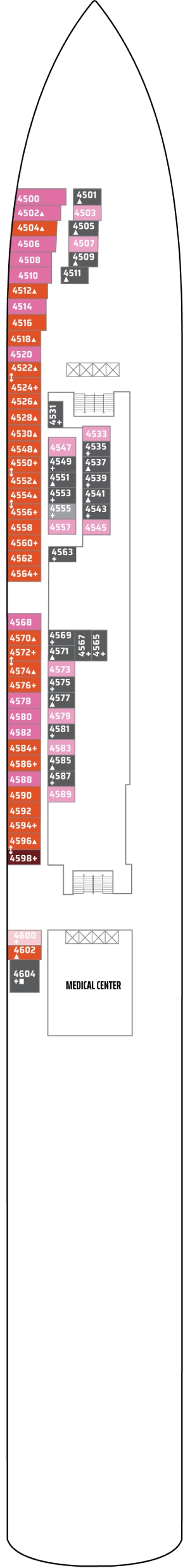 Norwegian Jewel Deck 4 deck plan