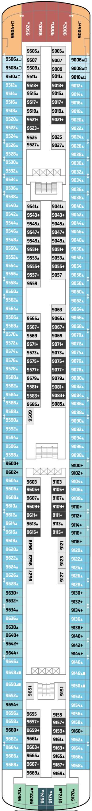 Norwegian Jewel Deck 9 deck plan