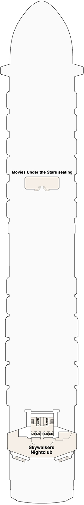 Emerald Princess Deck 18 - Sky Deck deck plan