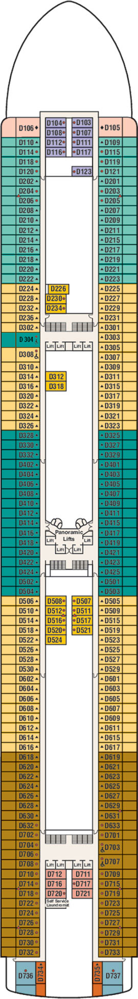 Emerald Princess Deck 9 - Dolphin Deck deck plan