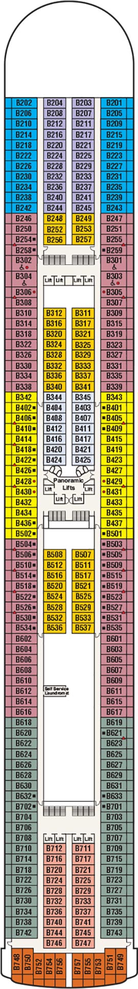 Emerald Princess Deck 11 - Baja Deck deck plan