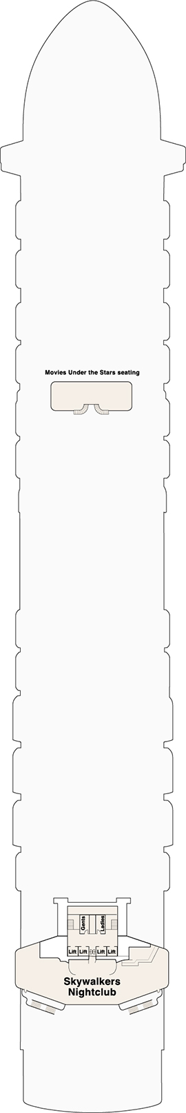 Crown Princess Deck 18 - Sky deck deck plan