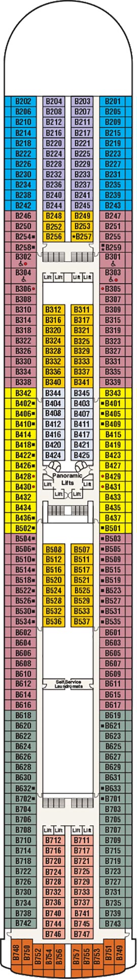 Crown Princess Deck 11 - Baja Deck deck plan