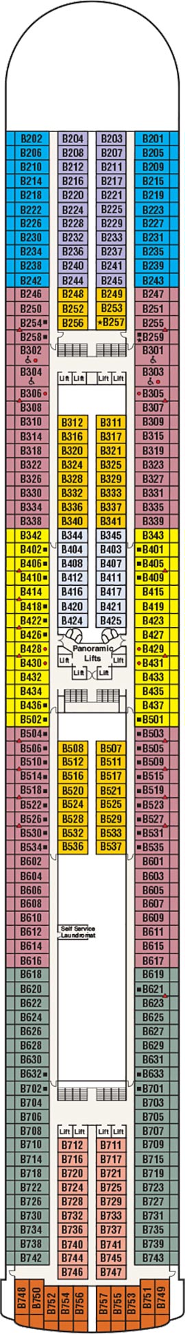 Ruby Princess Deck 11 - Baja Deck deck plan
