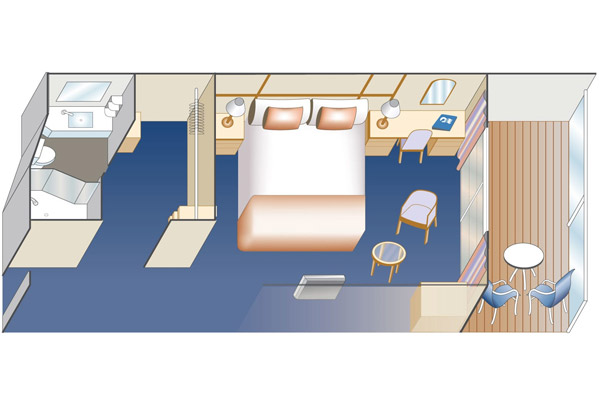 Balcony Stateroom (Obstructed View)