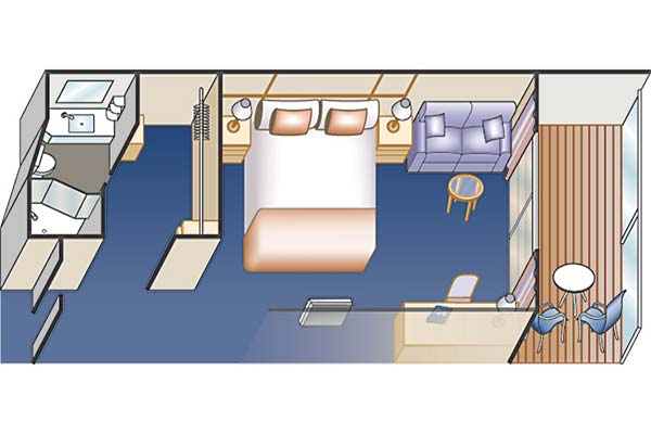 Balcony Stateroom (Obstructed View)