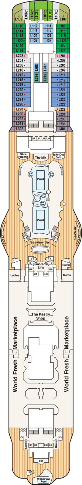 Sky Princess Deck 16 deck plan