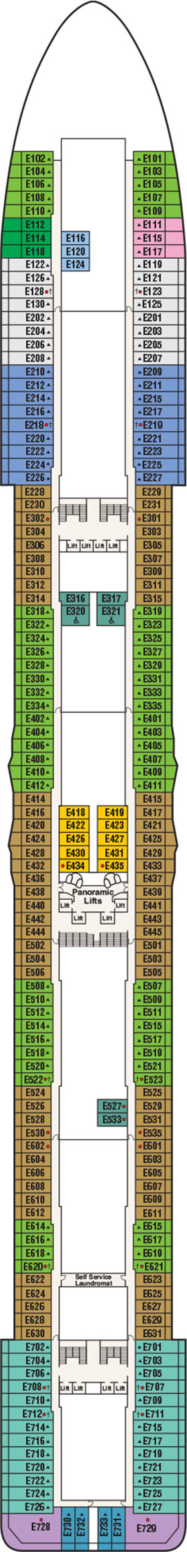 Sky Princess Deck 8 deck plan