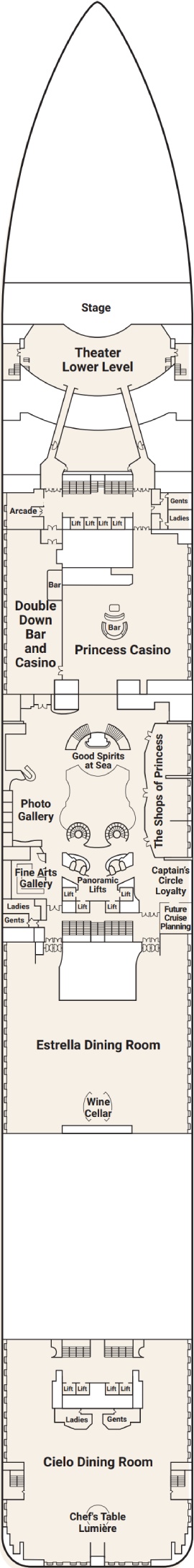 Sky Princess Deck 6 deck plan