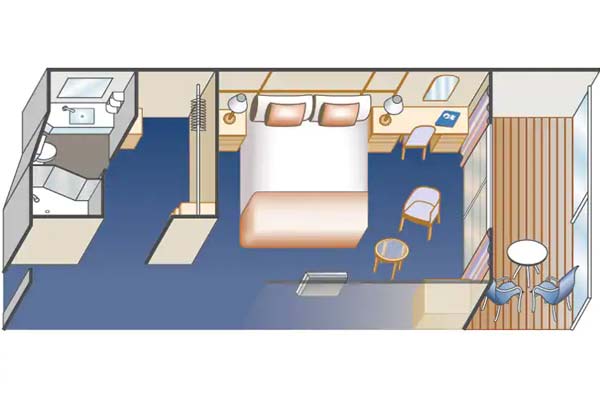 Balcony Obstructed Stateroom