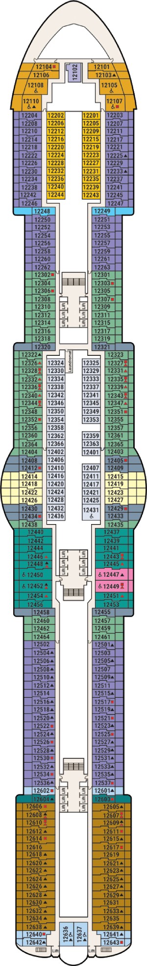 Sun Princess Deck 12 deck plan