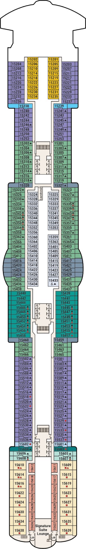 Sun Princess Deck 15 deck plan