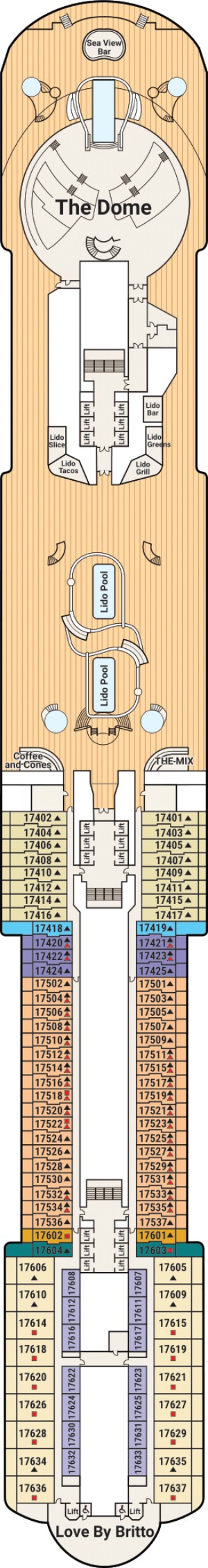 Sun Princess Deck 17 deck plan