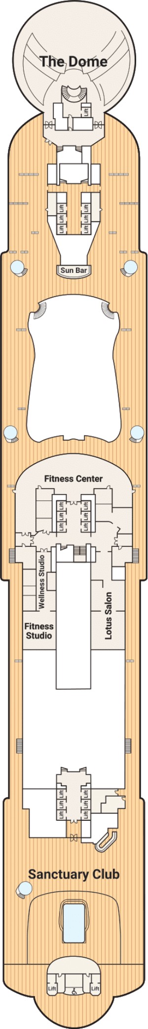 Sun Princess Deck 18 deck plan