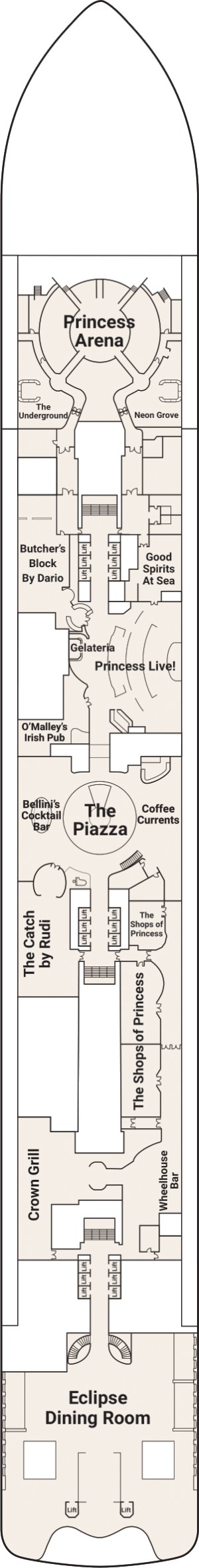 Sun Princess Deck 7 deck plan