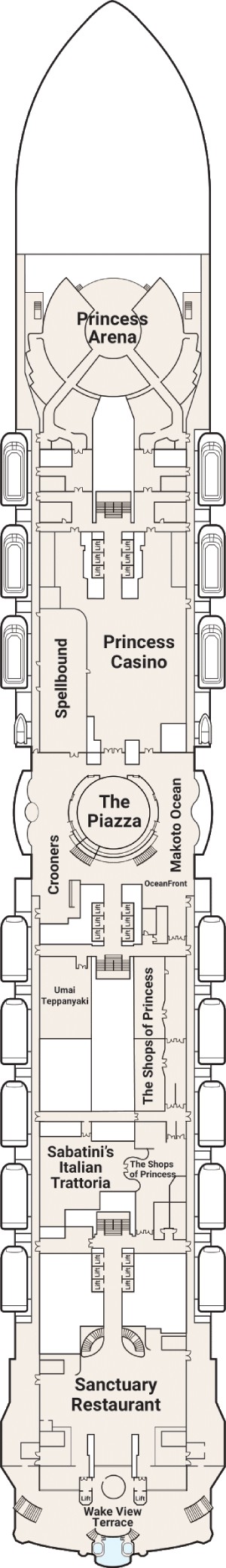 Sun Princess Deck 8 deck plan