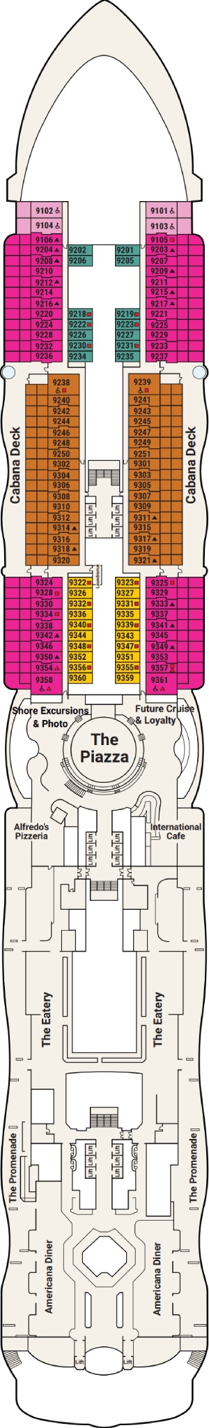 Star Princess Deck 9 deck plan