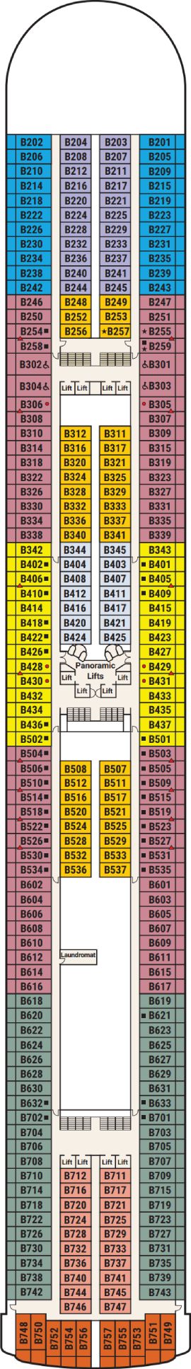 Caribbean Princess Deck 11 - Baja Deck deck plan