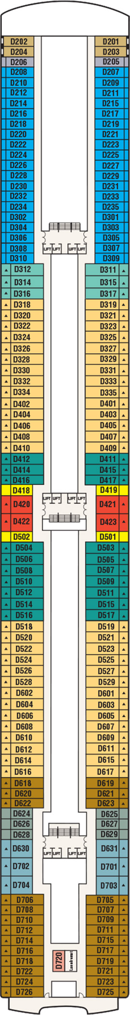Coral Princess Deck 9 - Dolphin Deck deck plan