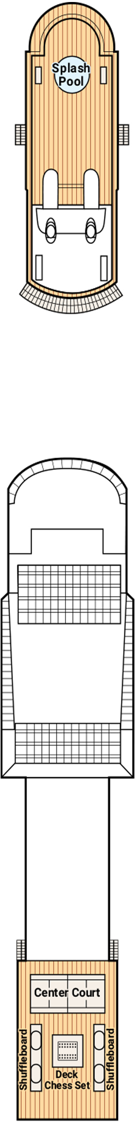 Coral Princess Deck 16 - Sports Deck deck plan