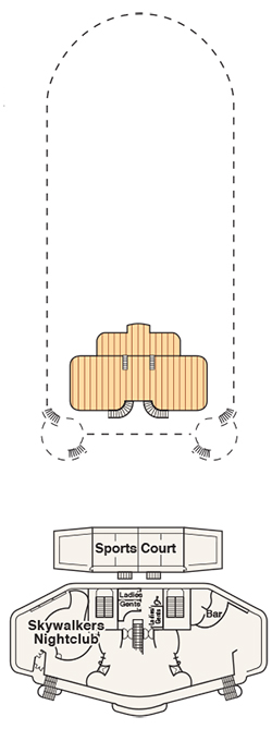 Diamond Princess Deck 17 - Sky Deck deck plan