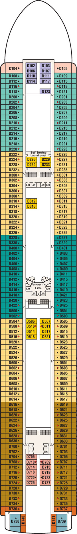 Diamond Princess Deck 9 - Dolphin Deck deck plan