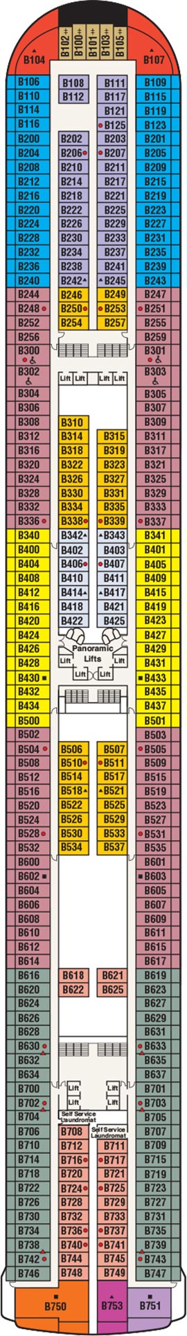 Diamond Princess Deck 11 - Baja Deck deck plan