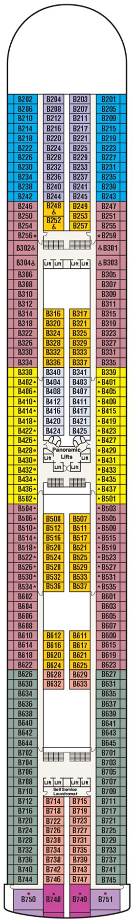 Grand Princess Deck 11 - Baja Deck deck plan