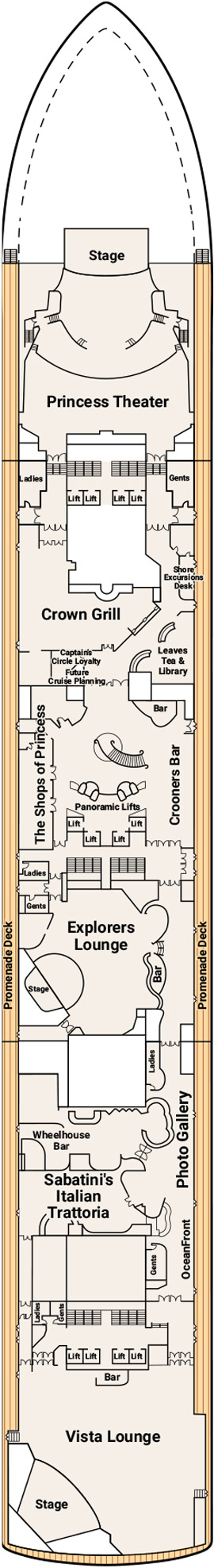 Grand Princess Deck 7 - Promenade Deck deck plan