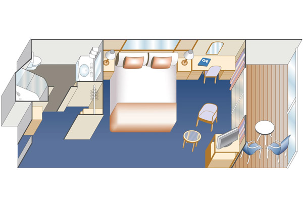 Balcony Stateroom (Obstructed View)