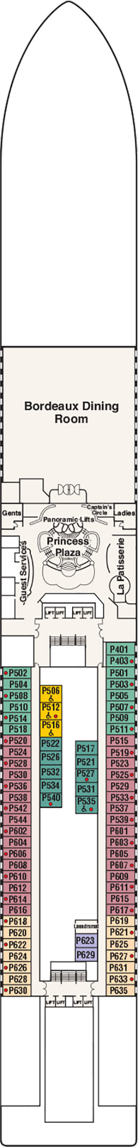 Island Princess Deck 5 - Plaza Deck deck plan