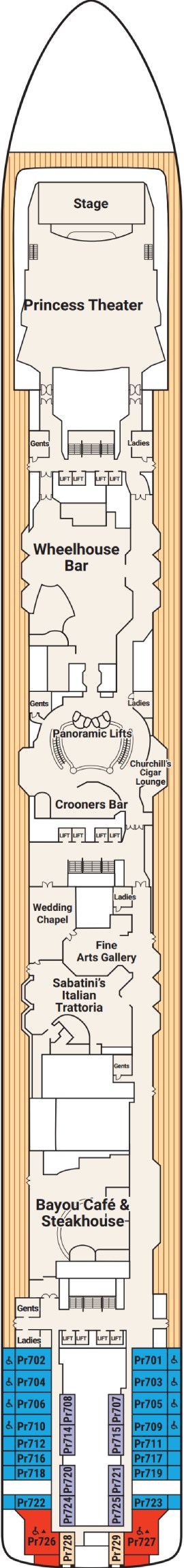 Island Princess Deck 7 - Promenade Deck deck plan