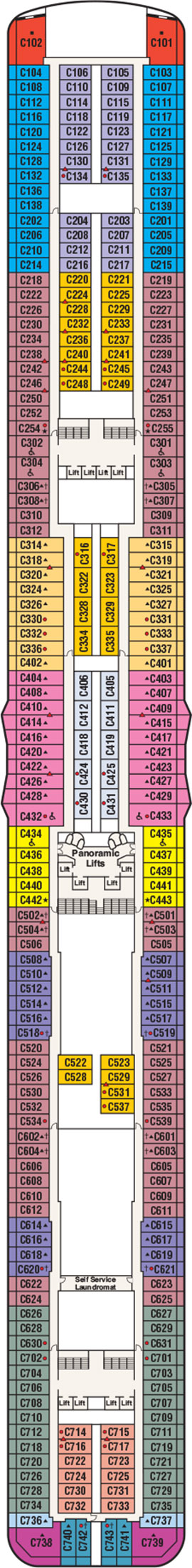 Regal Princess Deck 10 - Caribe  deck plan