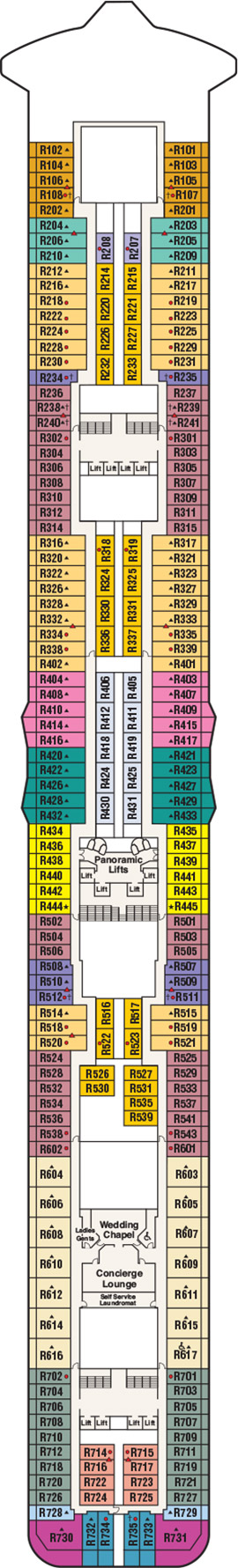 Regal Princess Deck 14 - Riviera  deck plan