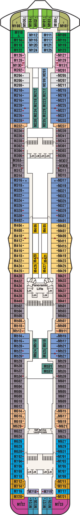 Regal Princess Deck 15 - Marina deck plan