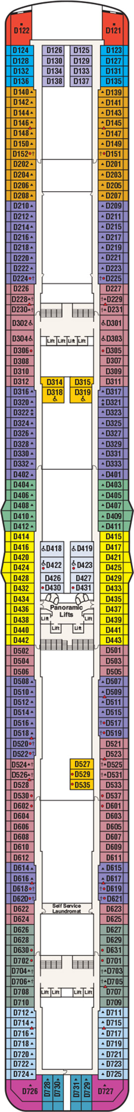 Regal Princess Deck 9 - Dolphin  deck plan