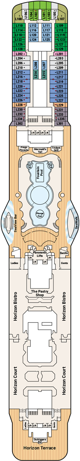 Regal Princess Deck 16 - Lido  deck plan