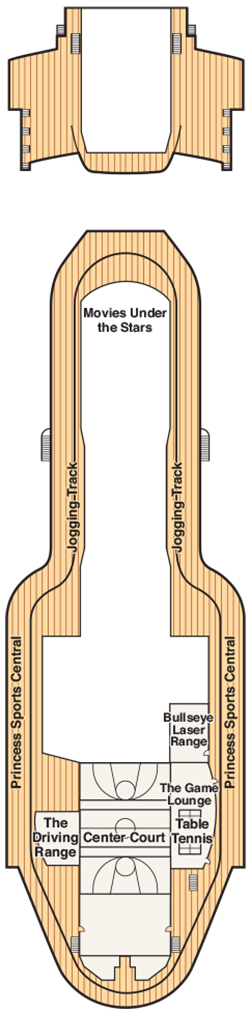 Regal Princess Deck 18 - Sports deck plan