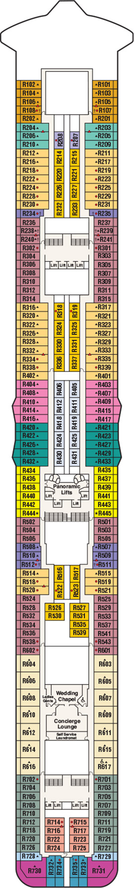 Royal Princess Deck 14 - Riviera deck plan