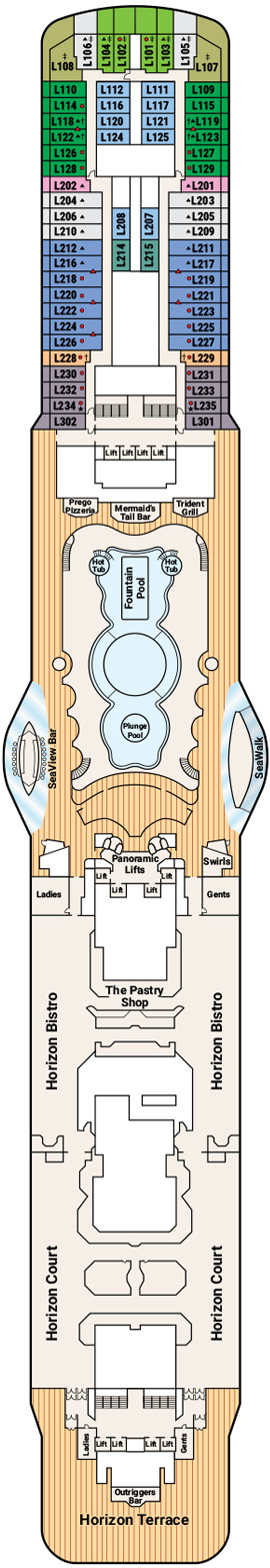 Royal Princess Deck 16 - Lido deck plan