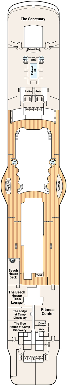 Royal Princess Deck 17 - Sun deck plan