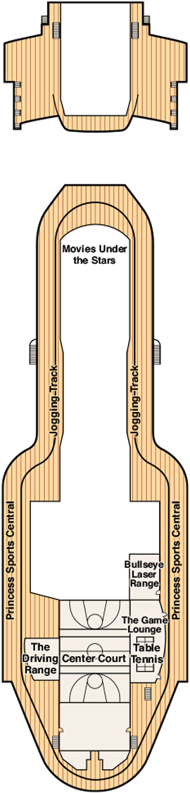 Royal Princess Deck 18 - Sports deck plan