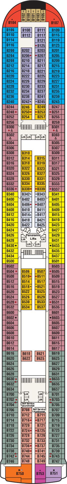 Sapphire Princess Deck 11 - Baja Deck deck plan