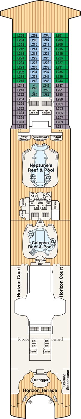 Sapphire Princess Deck 14 - Lido Deck deck plan