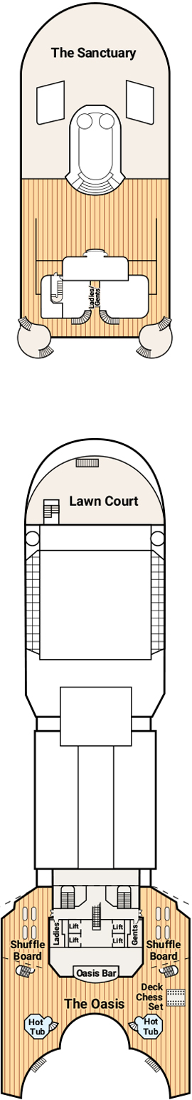 Sapphire Princess Deck 16 - Sports Deck deck plan