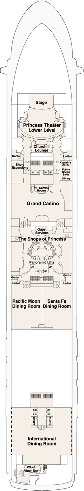 Sapphire Princess Deck 6 - Fiesta Deck deck plan