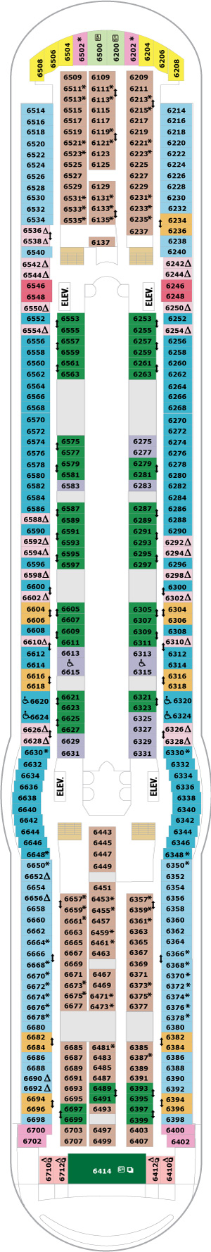 Liberty of the Seas Deck 6 deck plan