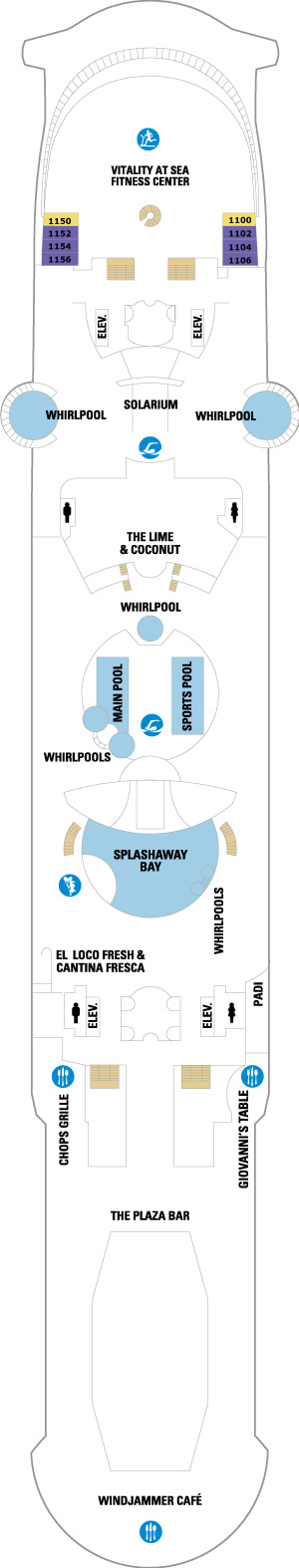 Liberty of the Seas Deck 11 deck plan