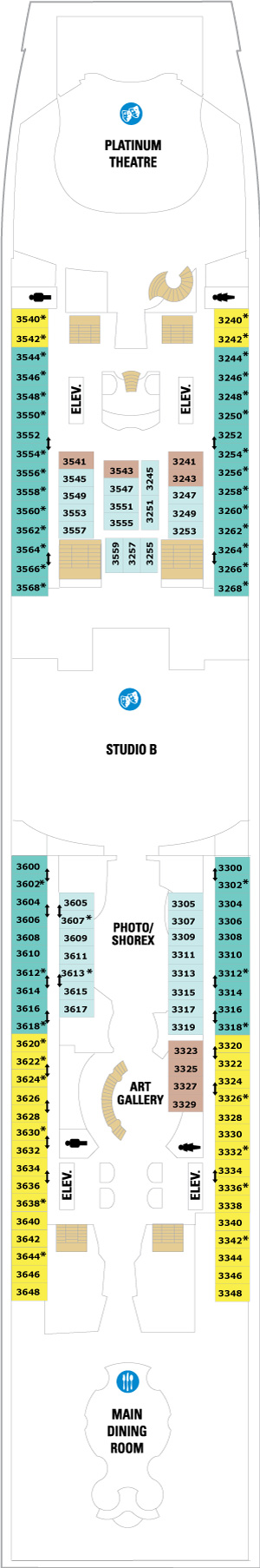 Liberty of the Seas Deck 3 deck plan