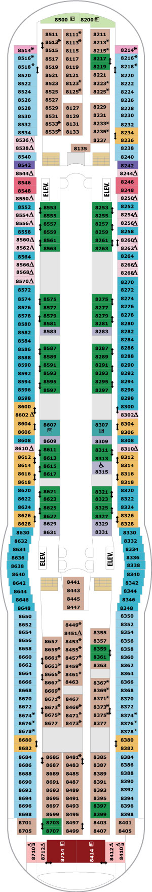 Liberty of the Seas Deck 8 deck plan